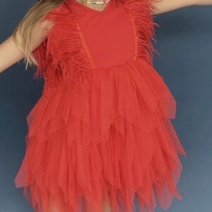 Lola and the Boys red tulle dress